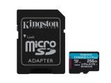 Kingston Technology 256GB microSDXC Canvas Go! Plus Gen4 200MB/s A2 U3 V30 kaart + adapter