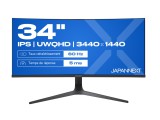 JAPANNEXT 34 " LCD JN-IPS340UWQHD60C-C65W-HS 5 ms, 3440 x 1440 pixels, BlackSilver
