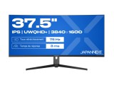 JAPANNEXT 37.5 " LCD JN-IPS375UWQHD+75F-C65W-HS 3 ms, 3440 x 1440 pixels, BlackSilver